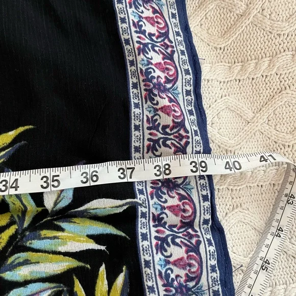 NEW! Vince Camuto Rayon Kimono Style Wrap, Ruana Black Floral OSFM - Picture 14 of 16